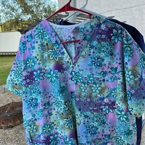 Peaches Uniform scrub top